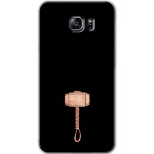 Galaxy Note 5 Kılıf Hd Desen Baskılı Arka Kapak + Esnek Nano Cam - Thor Çekiç