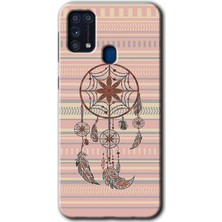 Galaxy M31 Kılıf Hd Desen Baskılı Arka Kapak + Kırılmaz Cam - Mandala Retro