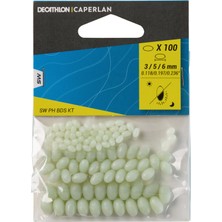 Decathlon Caperlan Surfcasting / Deniz Balıkçılığı Fosforlu Boncuk Seti - 100 Adet