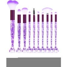 Müjgan Mujgan | 10'Lu Simli Balık Makyaj Fırça Seti | Mor Renk