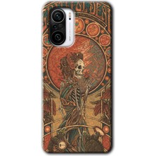 Gramaphone Redmi K40 Pro Kılıf Hd Desen Baskılı Arka Kapak + Esnek Nano Cam - İskeleet Aşk