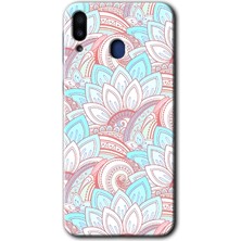 Galaxy M20 Kılıf Hd Desen Baskılı Arka Kapak + Esnek Nano Cam - Çin Mandala 1