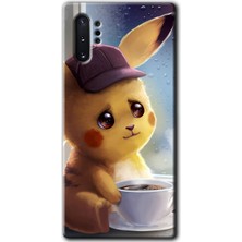 Galaxy Note 10 Plus Kılıf Hd Desen Baskılı Arka Kapak + Esnek Nano Cam - Üzgün Pikaçu