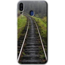 Galaxy M20 Kılıf Hd Desen Baskılı Arka Kapak + Esnek Nano Cam - Tren Yolu