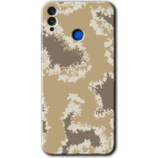 Gramaphone Honor 8c Kılıf Hd Desen Baskılı Arka Kapak + Kırılmaz Cam - Kamuflaj 33