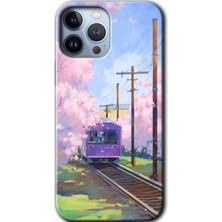 iPhone 13 Pro Kılıf Hd Desen Baskılı Arka Kapak + Esnek Nano Cam - Rails Paint
