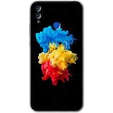 Gramaphone Honor 8x Kılıf Hd Desen Baskılı Arka Kapak + Kırılmaz Cam - Black 1