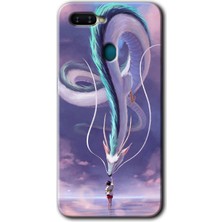 Oppo A12 Kılıf Hd Desen Baskılı Arka Kapak + Kırılmaz Cam - Dragon Snake