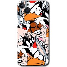 iPhone 14 Kılıf Hd Desen Baskılı Arka Kapak + Kırılmaz Cam - Karakterler