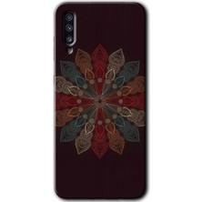 Gramaphone Galaxy A30S Kılıf Hd Desen Baskılı Arka Kapak + Esnek Nano Cam - Mandala Flower Wal