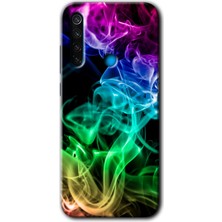 Redmi Note 8 Kılıf Hd Desen Baskılı Arka Kapak - Smoke Colorful