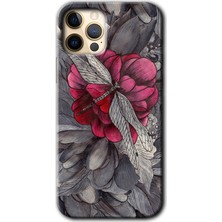 iPhone 12 Pro Max Kılıf Hd Desen Baskılı Arka Kapak - Kelebek Ömrü