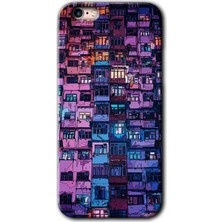 Gramaphone Apple iPhone 6s Kılıf Hd Desen Baskılı Arka Kapak + Kırılmaz Cam - Şehir Görünümü