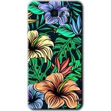 Galaxy J7 Prime Kılıf Hd Desen Baskılı Arka Kapak + Kırılmaz Cam - Hibiscus Flowers