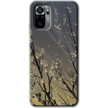 Gramaphone Redmi Note 10S Kılıf Hd Desen Baskılı Arka Kapak - Branches Flowers