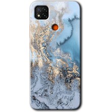 Gramaphone Redmi 9c Kılıf Hd Desen Baskılı Arka Kapak + Kırılmaz Cam - Eski Mermer