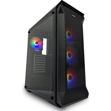 Dark Guardian 500W 80+ Bronze 4x12cm FRGB LED Fanlı Full Cam Yan ve Mesh Ön Panel USB 3.0 Bilgisayar Kasası (DKCHGUARDIAN580)