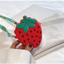 Piraye Gift Çilek Tasarım Silikon Omuz Askılı Çanta