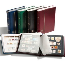 Leuchtturm Pul Defteri 64 Sayfa (A4 Comfort) Lacivert Cilt, Siyah Sayfa