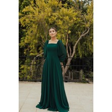 Berissima Bride Ares Şifon Kare Yaka Elbise