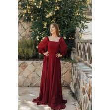 Berissima Bride Ares Şifon Kare Yaka Elbise