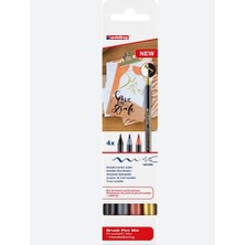 Edding Fırça Uçlu Kalem 4 Lü Set Metalik 1-6 mm E-1340K499MET