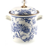 Dedemin Emayeleri Emaye Kavanoz  Bakliyat Bleu Blanc