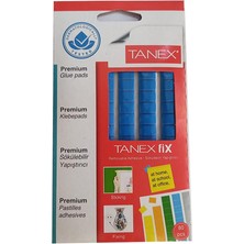 Tanex Hamur Yapıştırıcı Mavi Renk 50 gr 1 Paket Sökülebilir Renkli Sakız Yapıştırıcı Fix 80 Parça Tackit