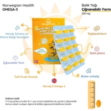 Norwegian Health Çocuk Omega 3 Ciğnenebilir Gummies 30 Kapsül