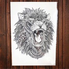 Bence Bu Olsun Geçici Dövme Zentangle Aslan Dövmesi Galatasaray