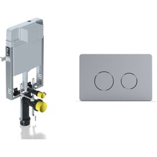 Serel Smooth Asma Klozet Için Gömme Rezervuar + Panel Buton