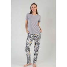 Vienetta Kadın Vıscon Kısa Kol Pijama Takım