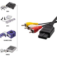 Pop Konsol Nintendo SNES Gamecube N64 Oyun Konsolu AV TV RCA Kablosu RGB Kablo 1.8m