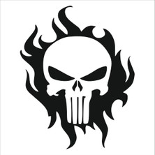 2Mak Sticker Alevli Punisher Sticker