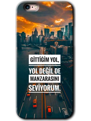 Gramaphone iPhone 6s Plus Kılıf Hd Desen Baskılı Arka Kapak + Esnek Nano Cam - Manzara Seviyorum