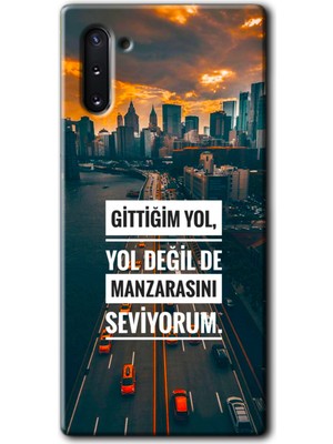 Gramaphone Galaxy Note 10 Kılıf Hd Desen Baskılı Arka Kapak + Kırılmaz Cam - Manzara Seviyorum