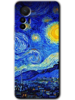 Xiaomi Mi 12 Lite Kılıf Hd Desen Baskılı Arka Kapak - Starry Night