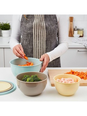 IKEA 5 Parça Kapaklı Saklama Kabı 5 Parça Pastel Renkler Çok Renkli Saklama Kapları