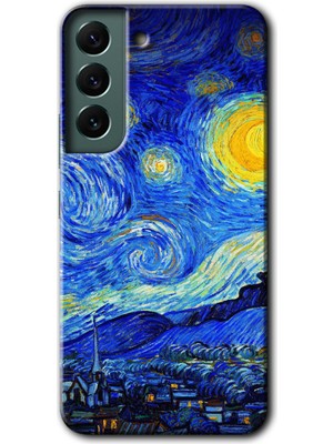 Galaxy S22 Plus Kılıf Hd Desen Baskılı Arka Kapak + Kırılmaz Cam - Starry Night