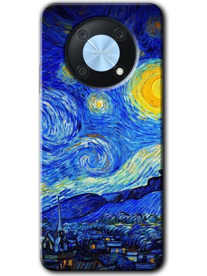 Huawei Nova Y90 Kılıf Hd Desen Baskılı Arka Kapak - Starry Night