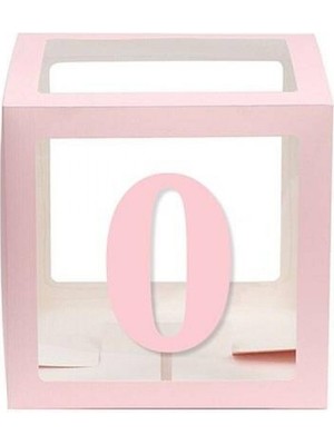 Kidspartim Şeffaf Kutu Rakam Pembe 0