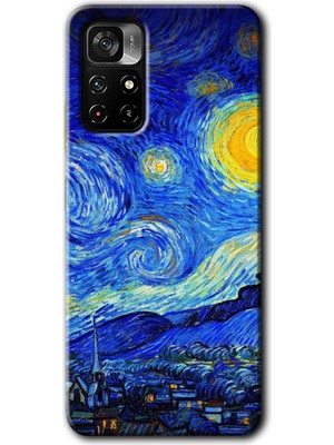 Poco M4 Pro 5g Kılıf Hd Desen Baskılı Arka Kapak - Starry Night