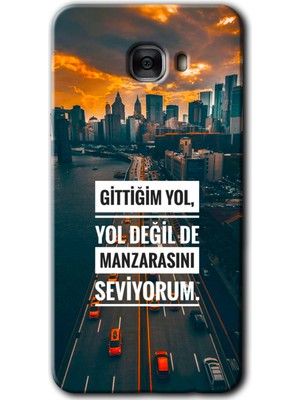 Gramaphone Galaxy C9 Pro Kılıf Hd Desen Baskılı Arka Kapak + Esnek Nano Cam - Manzara Seviyorum