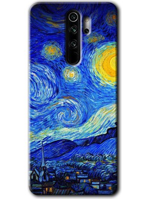 Gramaphone Redmi Note 8 Pro Kılıf Hd Desen Baskılı Arka Kapak + Esnek Nano Cam - Starry Night
