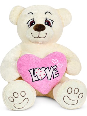 Harika Peluş Fabrikası Harika Peluş  Sevimli Love Kalpli Ayıcık (%100 Yerli )