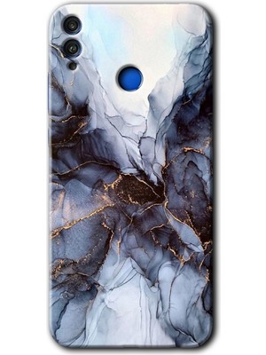 Gramaphone Honor 8c Kılıf Hd Desen Baskılı Arka Kapak - Otantik Mermer
