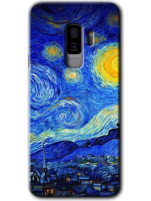 Gramaphone Galaxy S9 Plus Kılıf Hd Desen Baskılı Arka Kapak + Esnek Nano Cam - Starry Night