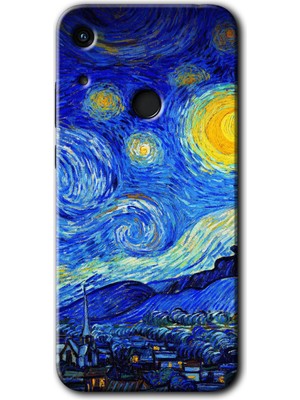 Huawei Y6S Kılıf Hd Desen Baskılı Arka Kapak + Kırılmaz Cam - Starry Night