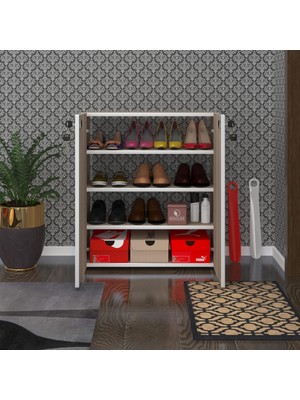 Kenz Life  Ayakkabılık Ayakkabı Dolabı Kilitli Gutan Crd 080*70*32 Kapaklı Ofis Dolabı