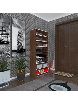 Kenzlife ayakkabılık goya cvz 160*70*30 arkalıksız ayakkabı ofis dolabı iki bölme